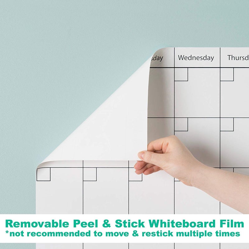 Think Board White 24"x24" Reusable Dry Erase Calendar â€“ Self-Adhesive Whiteboard for Wall, Fridge, or Desk â€“ Removable Writing Surface for Home, Office & Classroom - Image 2